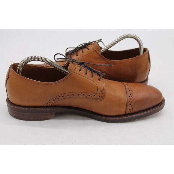 Polo Ralph Lauren Saddle Brown cap toe Broque oxford Shoes Made in USA US 9.5 D main image 7